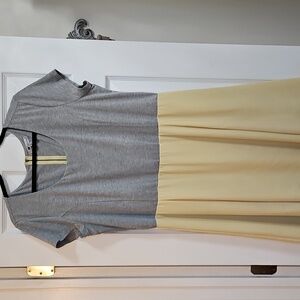 MB Design Gray and Yellow Dress XL